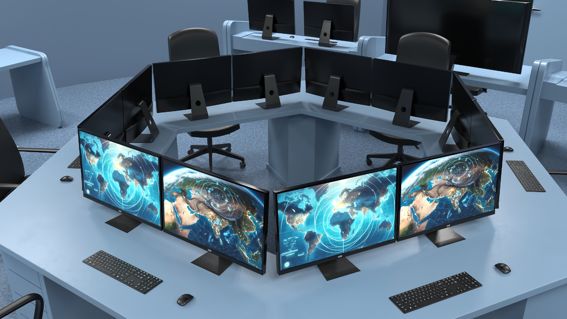 3D Military Command Center model
