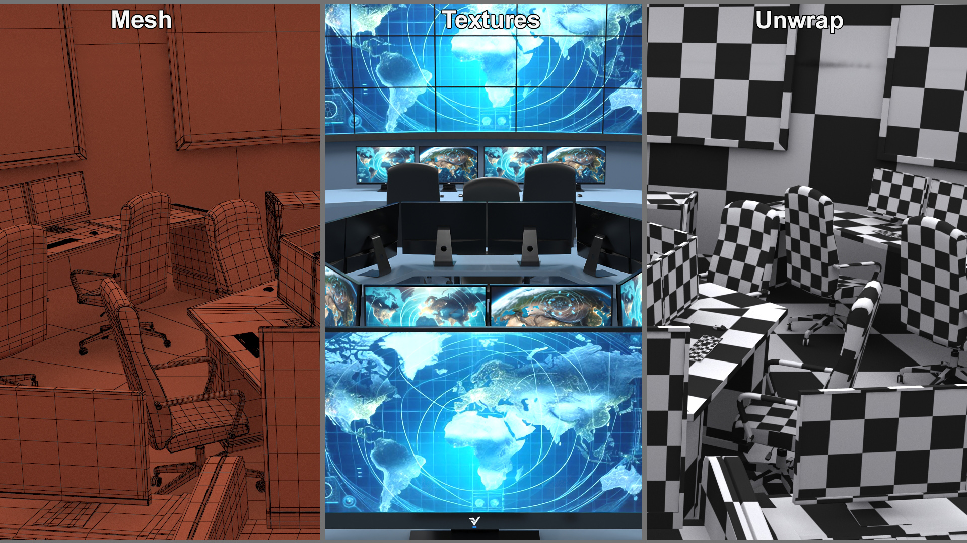 3D Military Command Center model