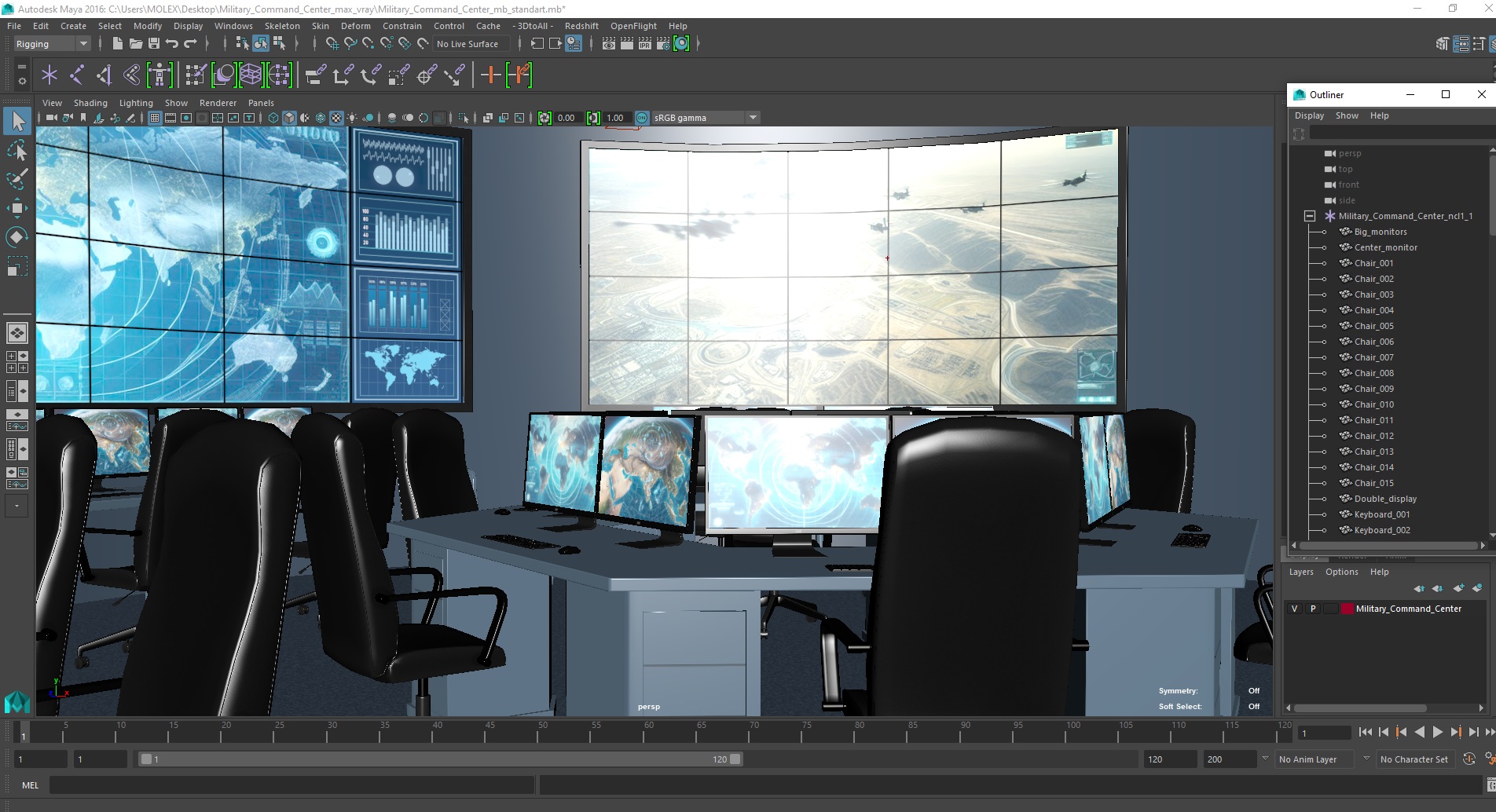 3D Military Command Center model