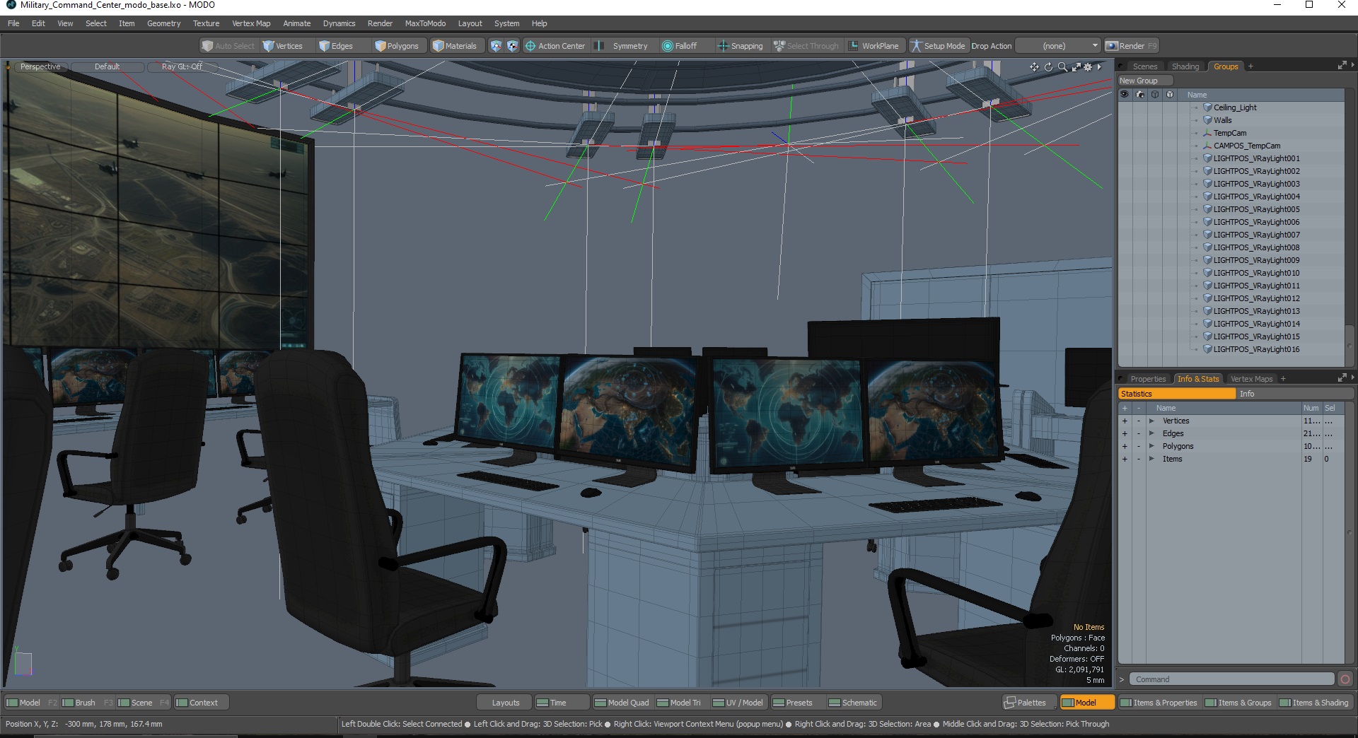 3D Military Command Center model