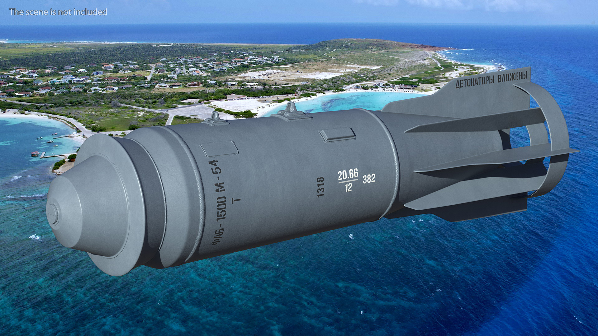 3D model Russian FAB 1500 Air Bomb
