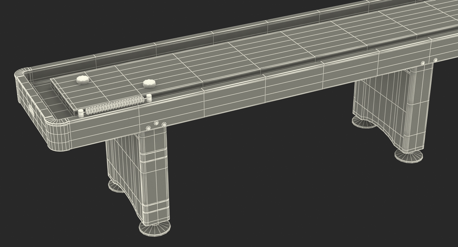3D Shuffleboard Table model