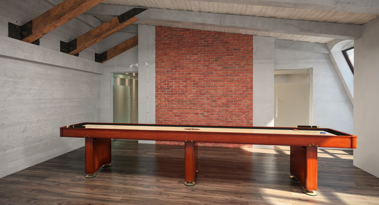 3D Shuffleboard Table model
