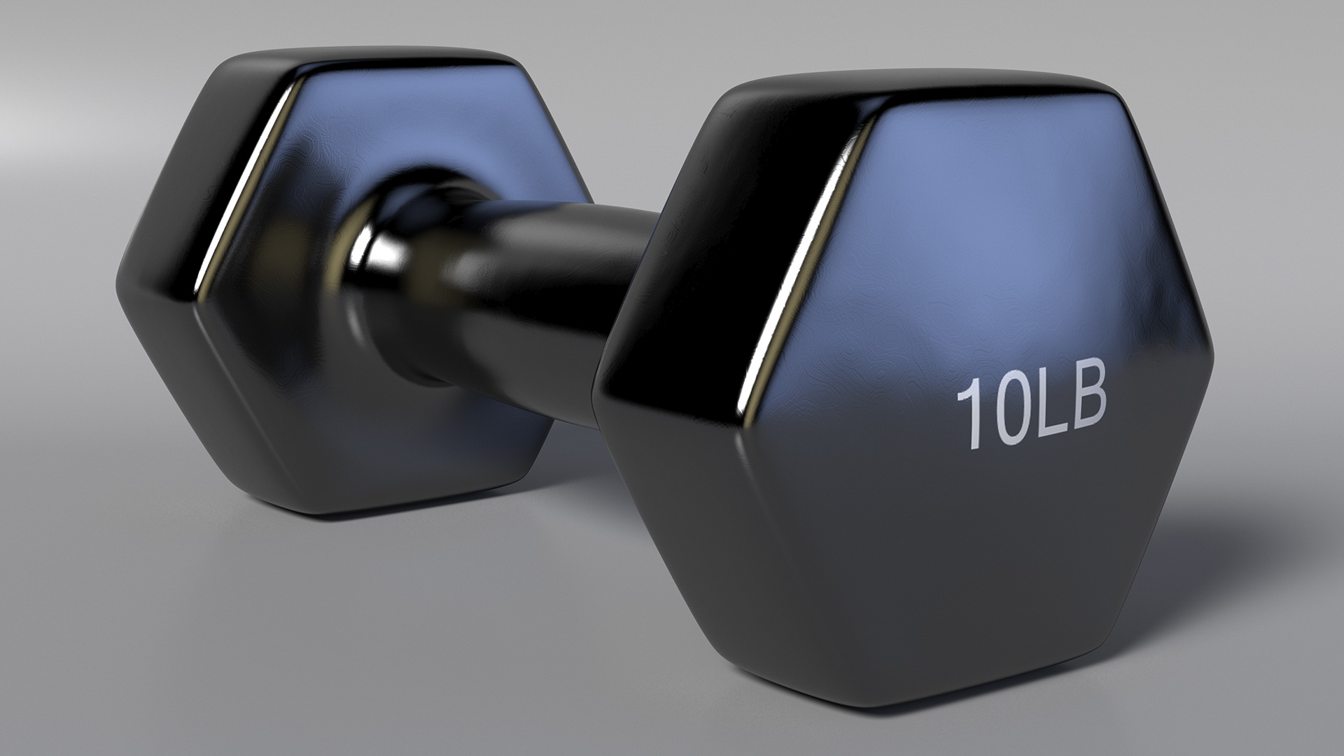 3D Hand Weight Dumbbell Vinyl Coated model
