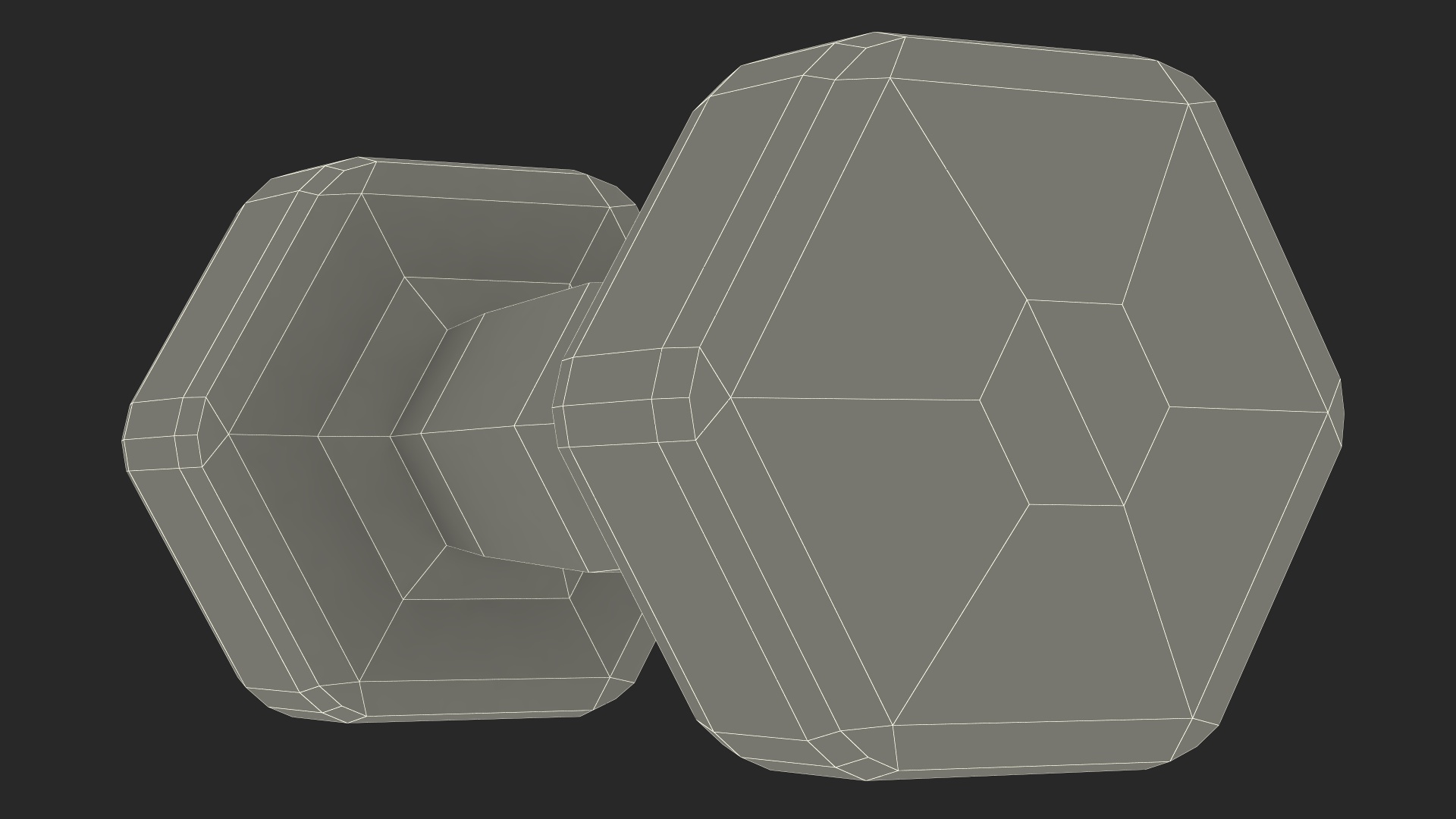 3D Hand Weight Dumbbell Vinyl Coated model