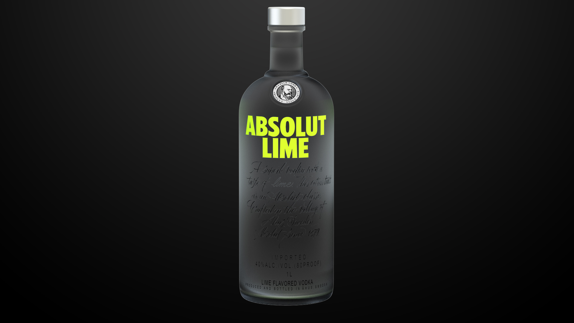 3D Absolut Lime Flavoured Vodka model