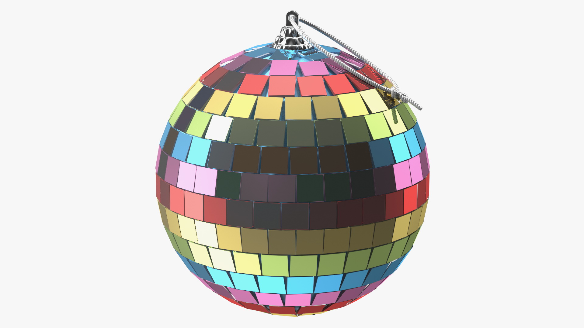 Christmas Tree Discoball Multicolored 3D