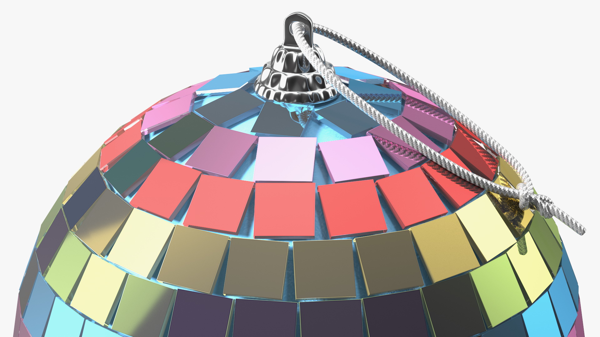 Christmas Tree Discoball Multicolored 3D