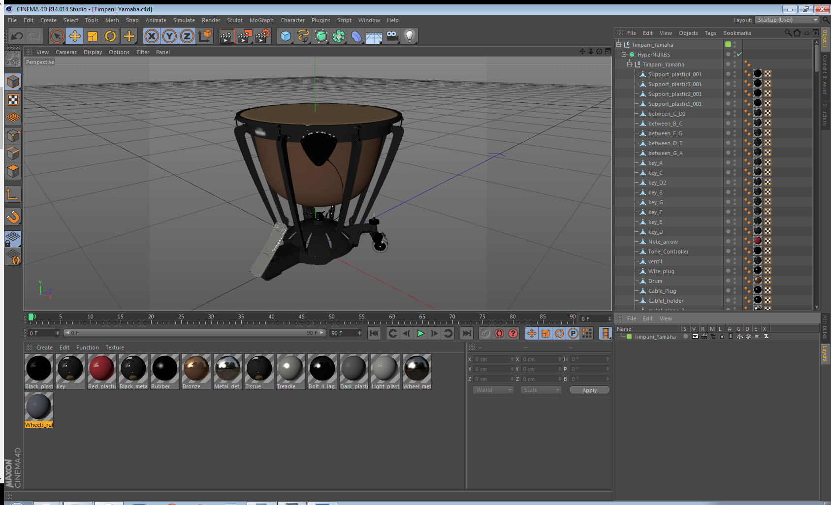 Timpani Yamaha 3D model