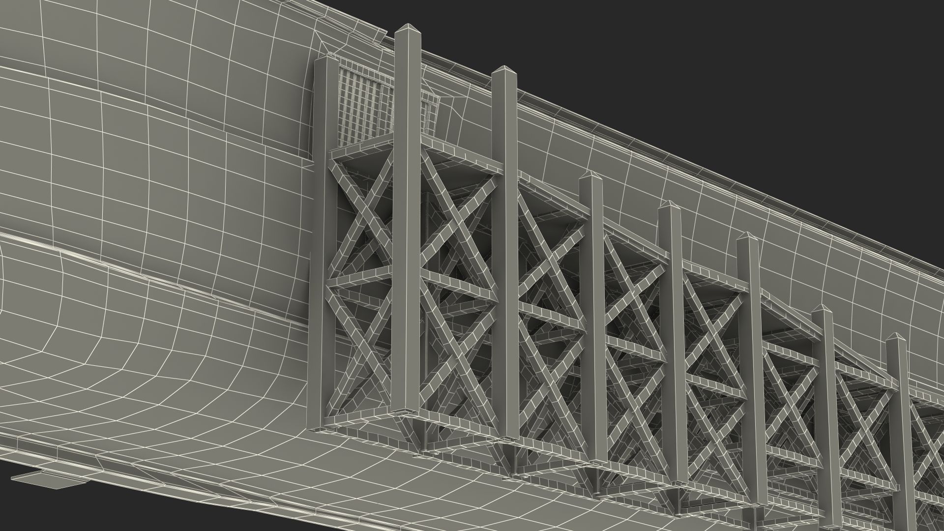 3D model Noah Ark Cross Section with transparency