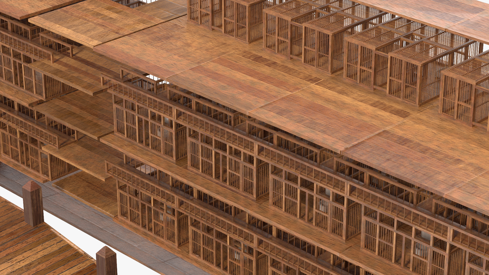 3D model Noah Ark Cross Section with transparency