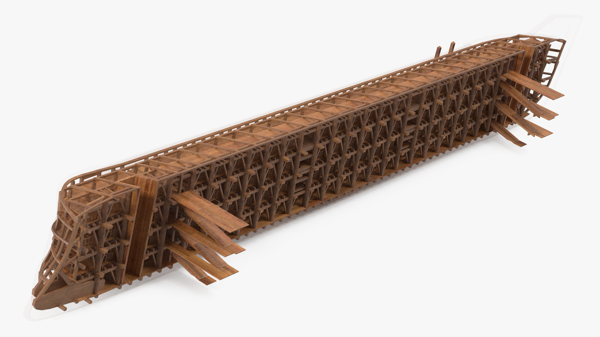 3D model Noah Ark Cross Section with transparency