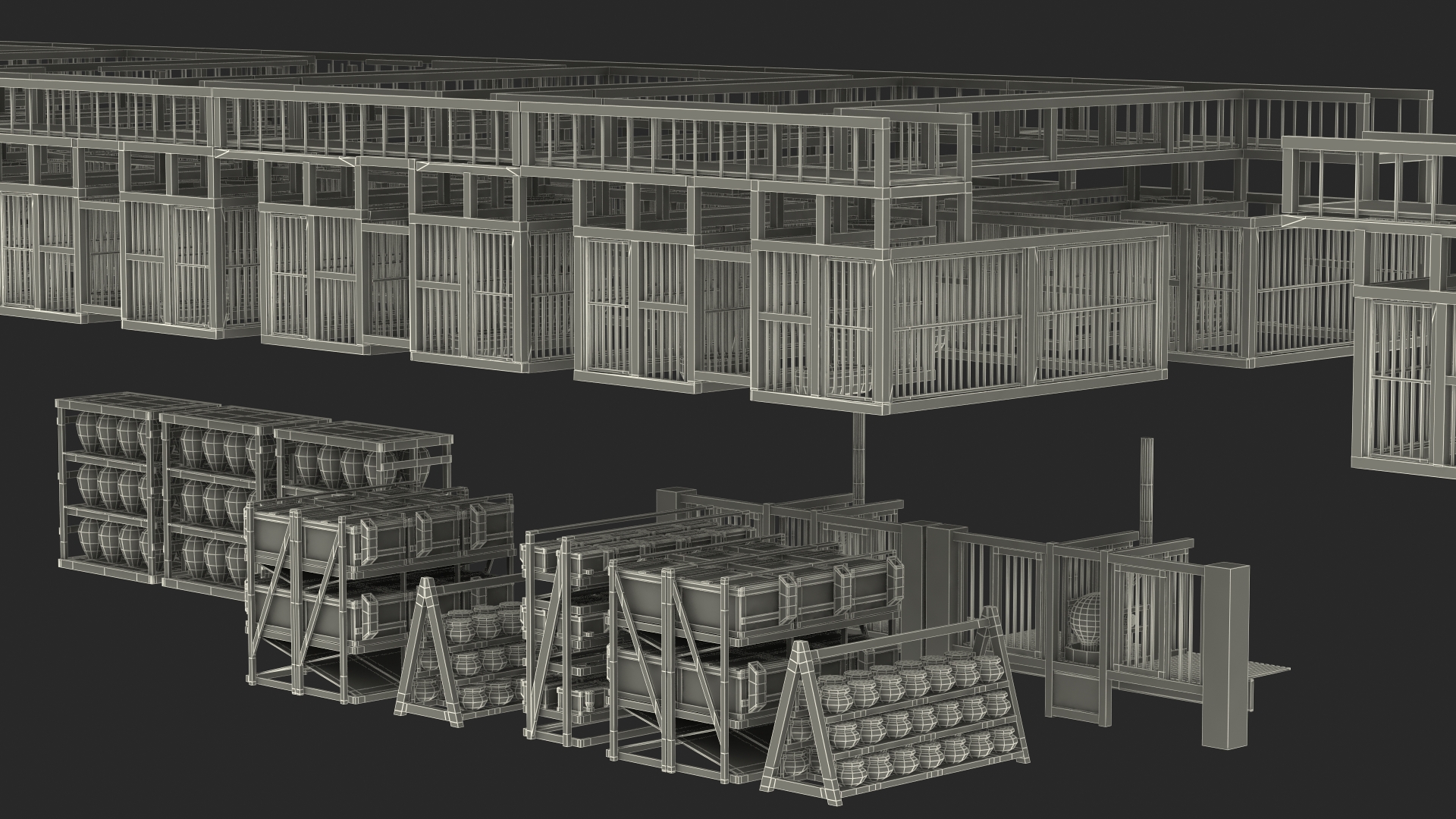 3D model Noah Ark Cross Section with transparency