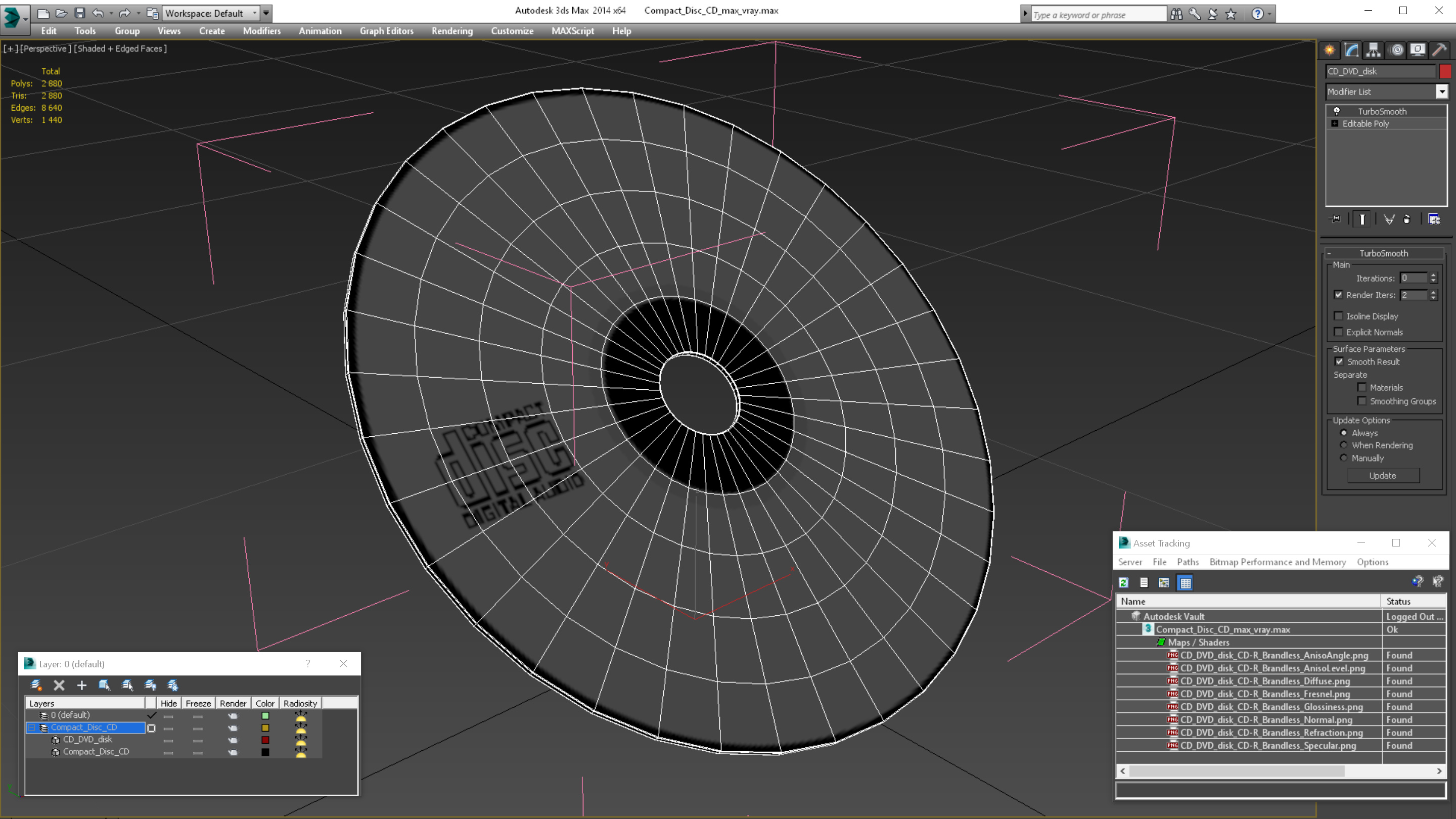 3D model Compact Disc CD