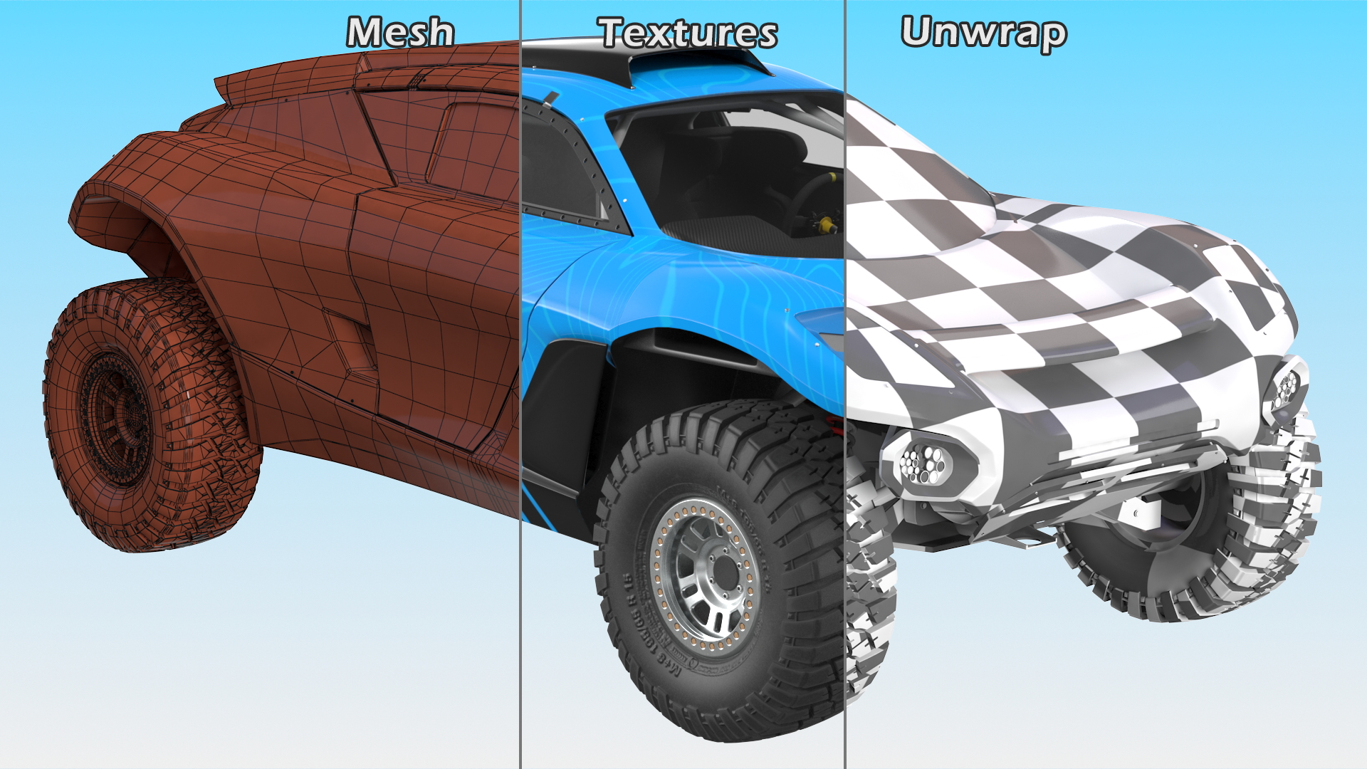 Off Road Racing Electric SUV Clean 3D model