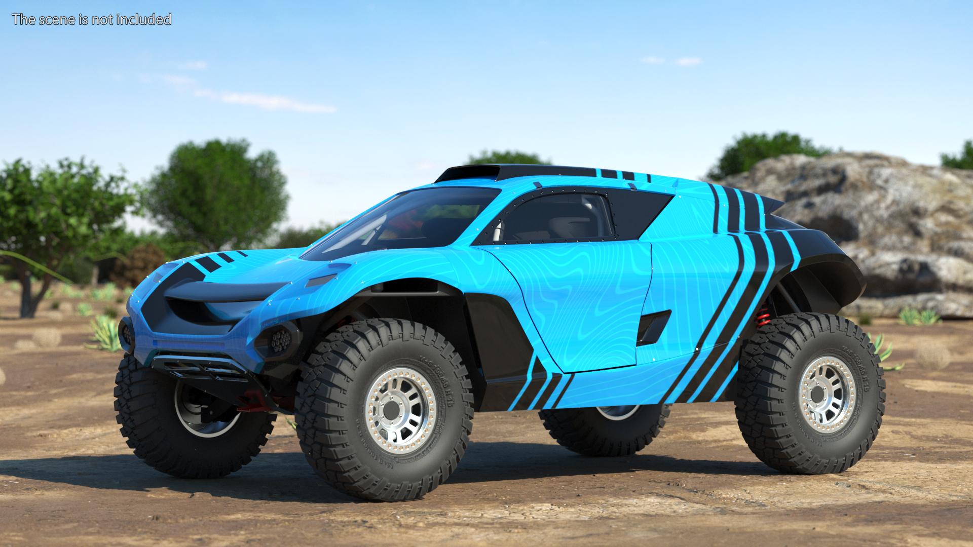 Off Road Racing Electric SUV Clean 3D model