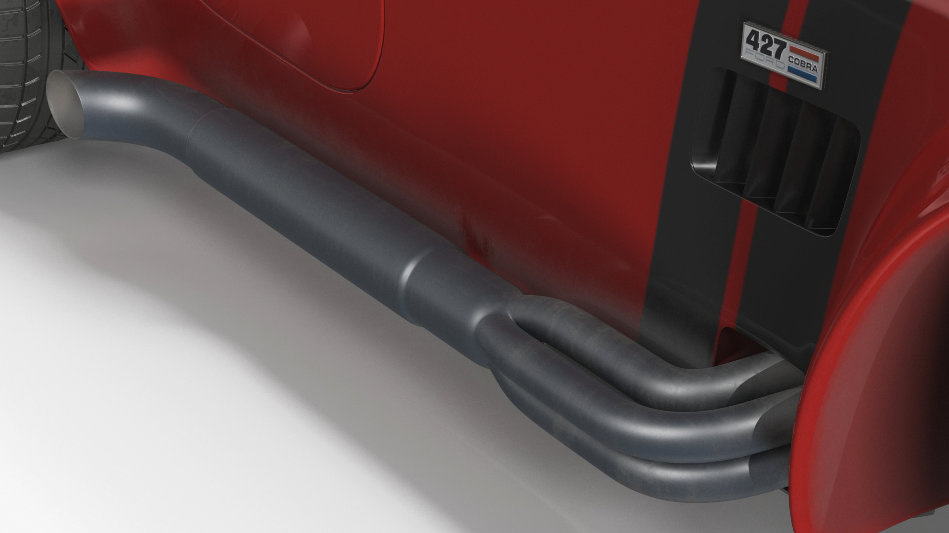 3D model Racing Cobra Shelby 1965 Red Rigged