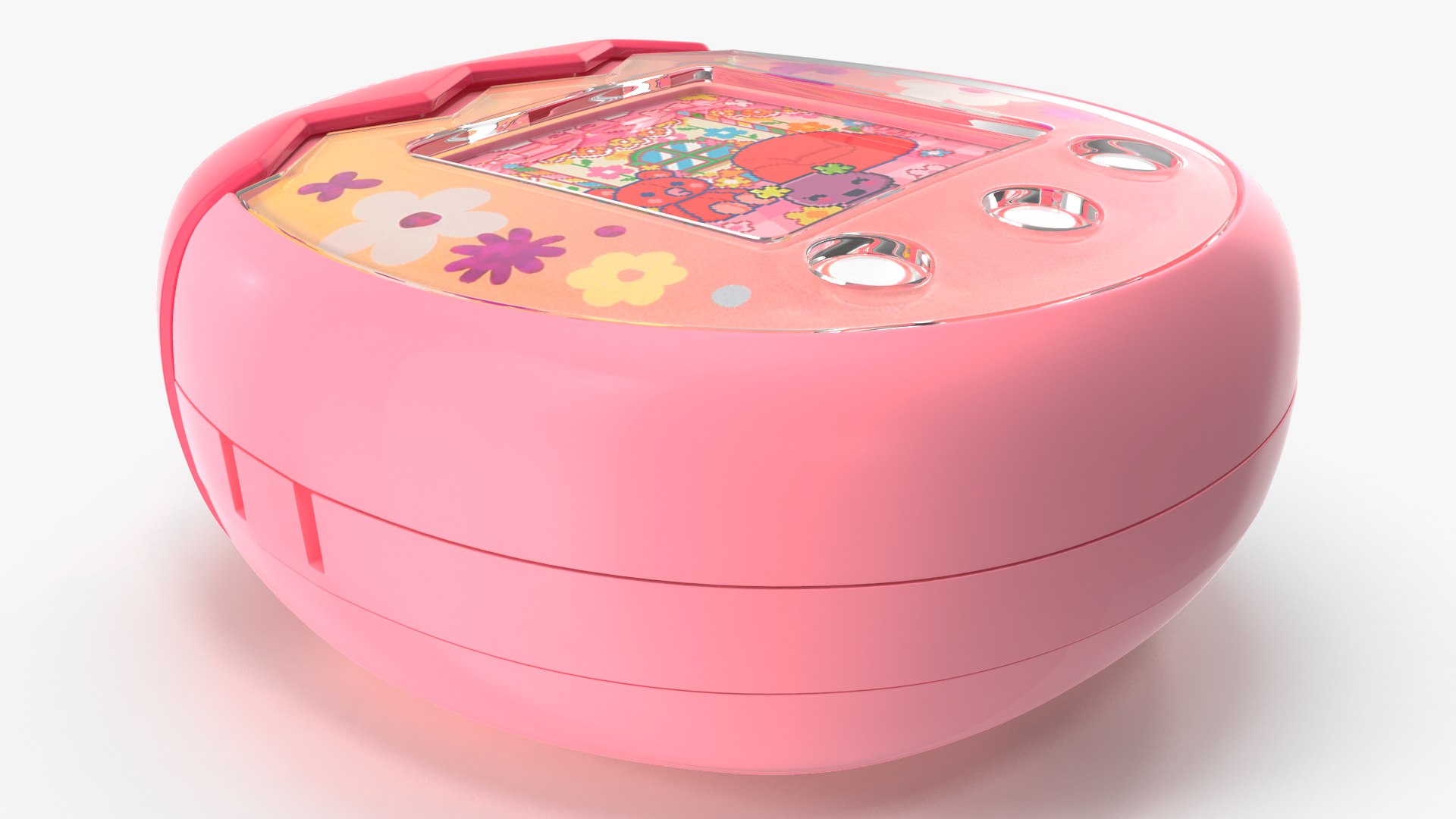 3D Tamagotchi Pix Floral Pink