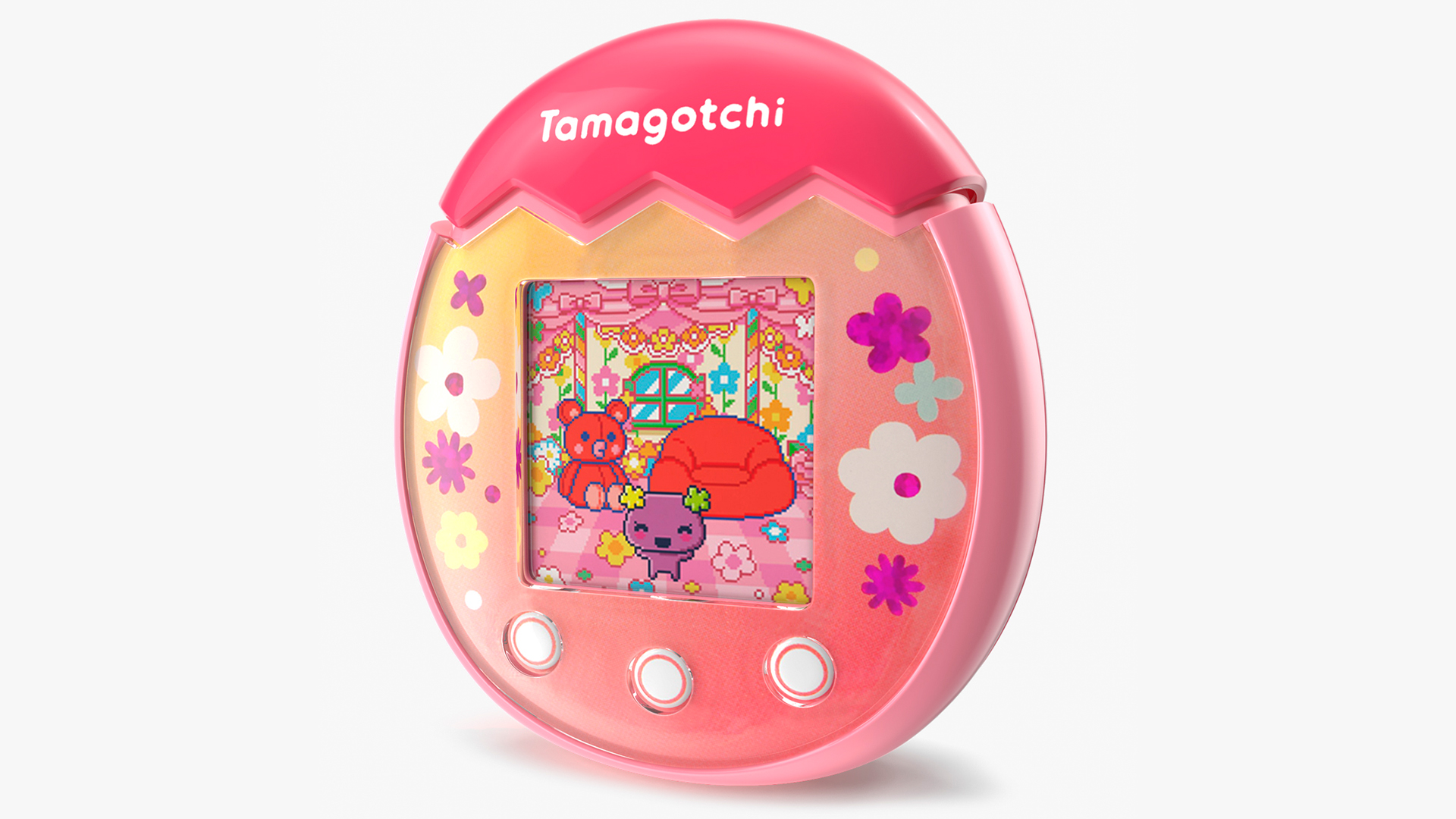 3D Tamagotchi Pix Floral Pink