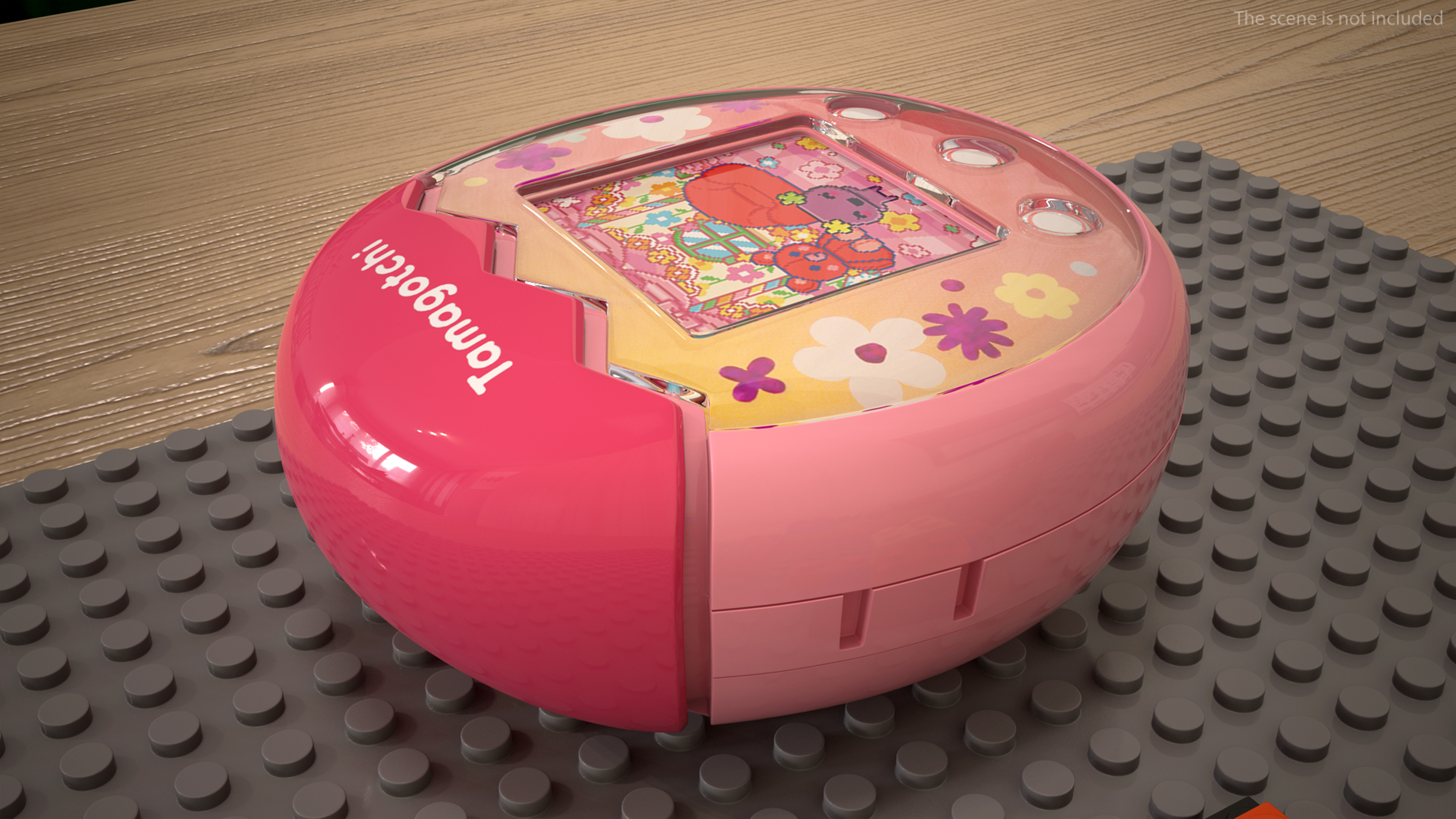 3D Tamagotchi Pix Floral Pink