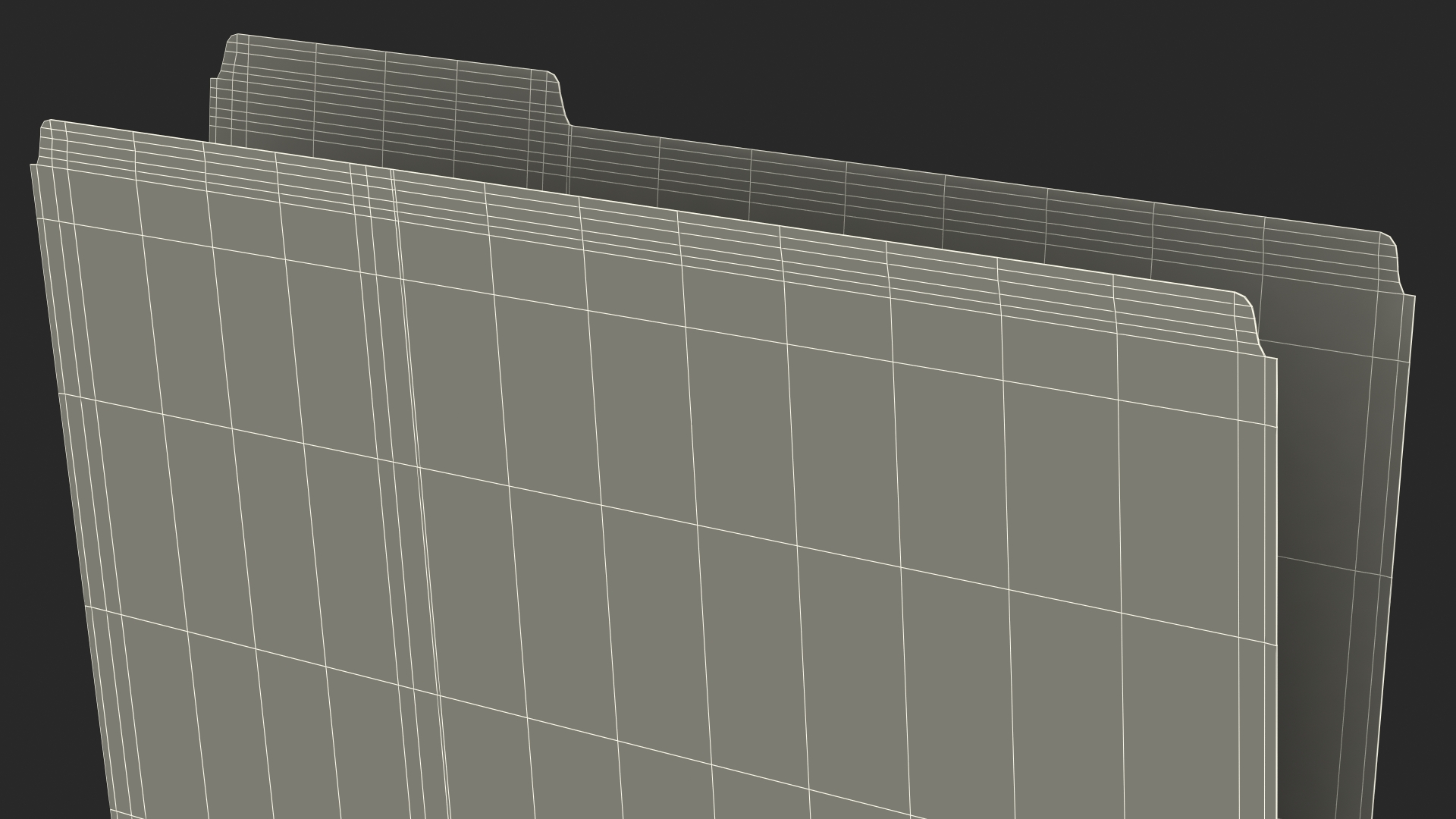 Open Paper File Folder 3D