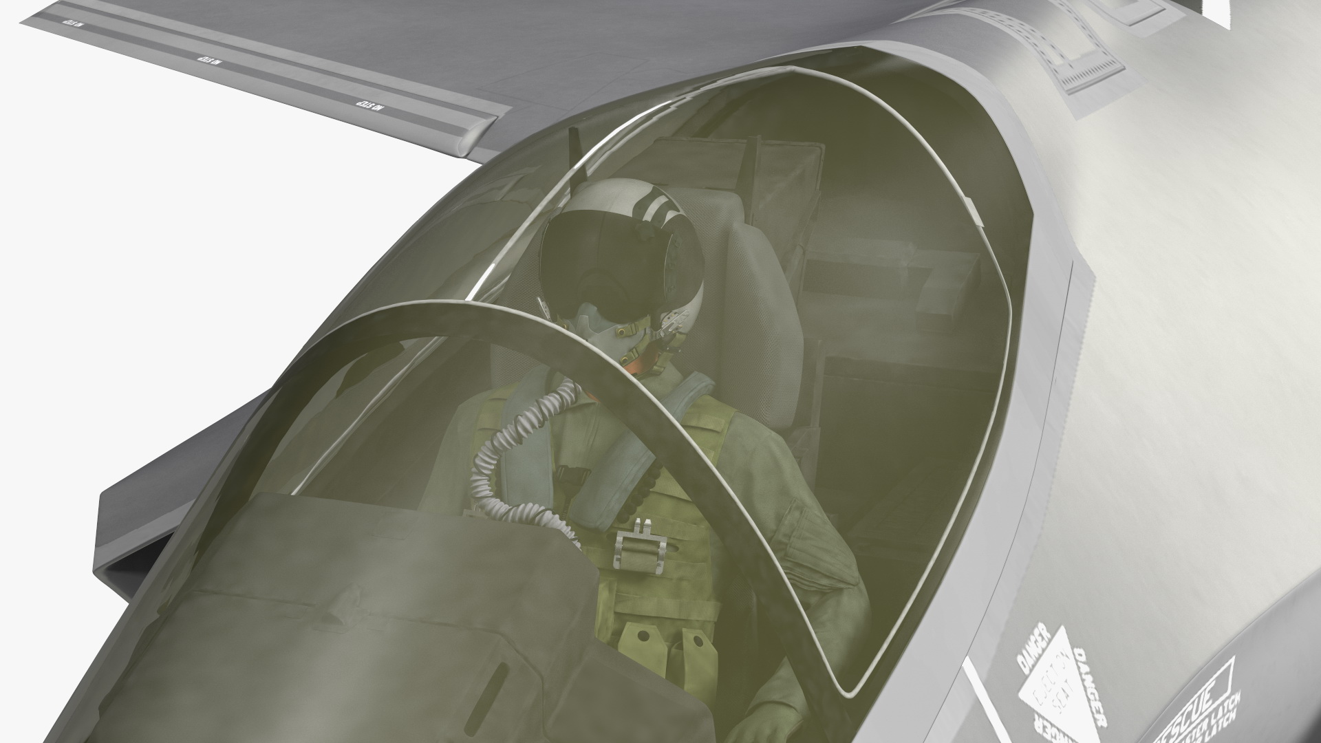 3D Stealth Multirole Fighter F 35 Lightning II With a Pilot Rigged model