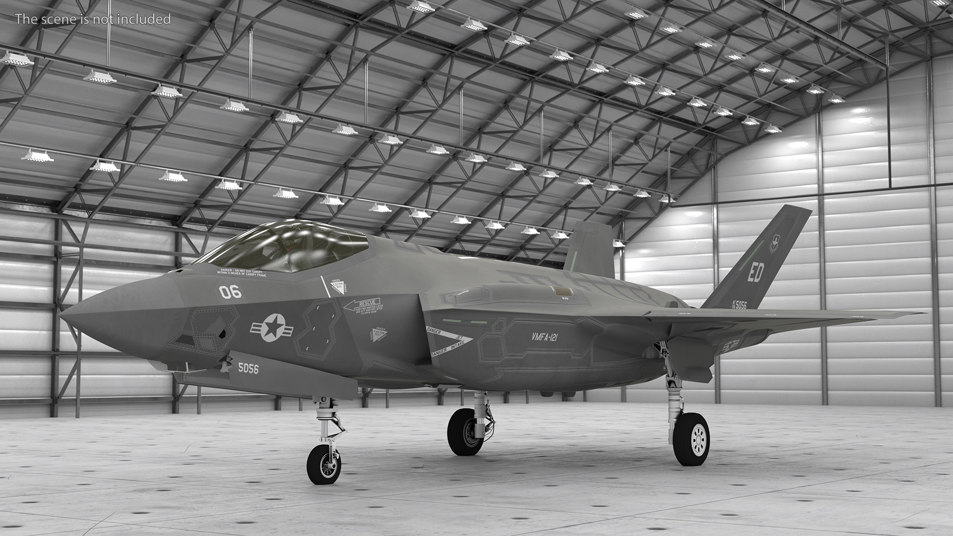 3D Stealth Multirole Fighter F 35 Lightning II With a Pilot Rigged model