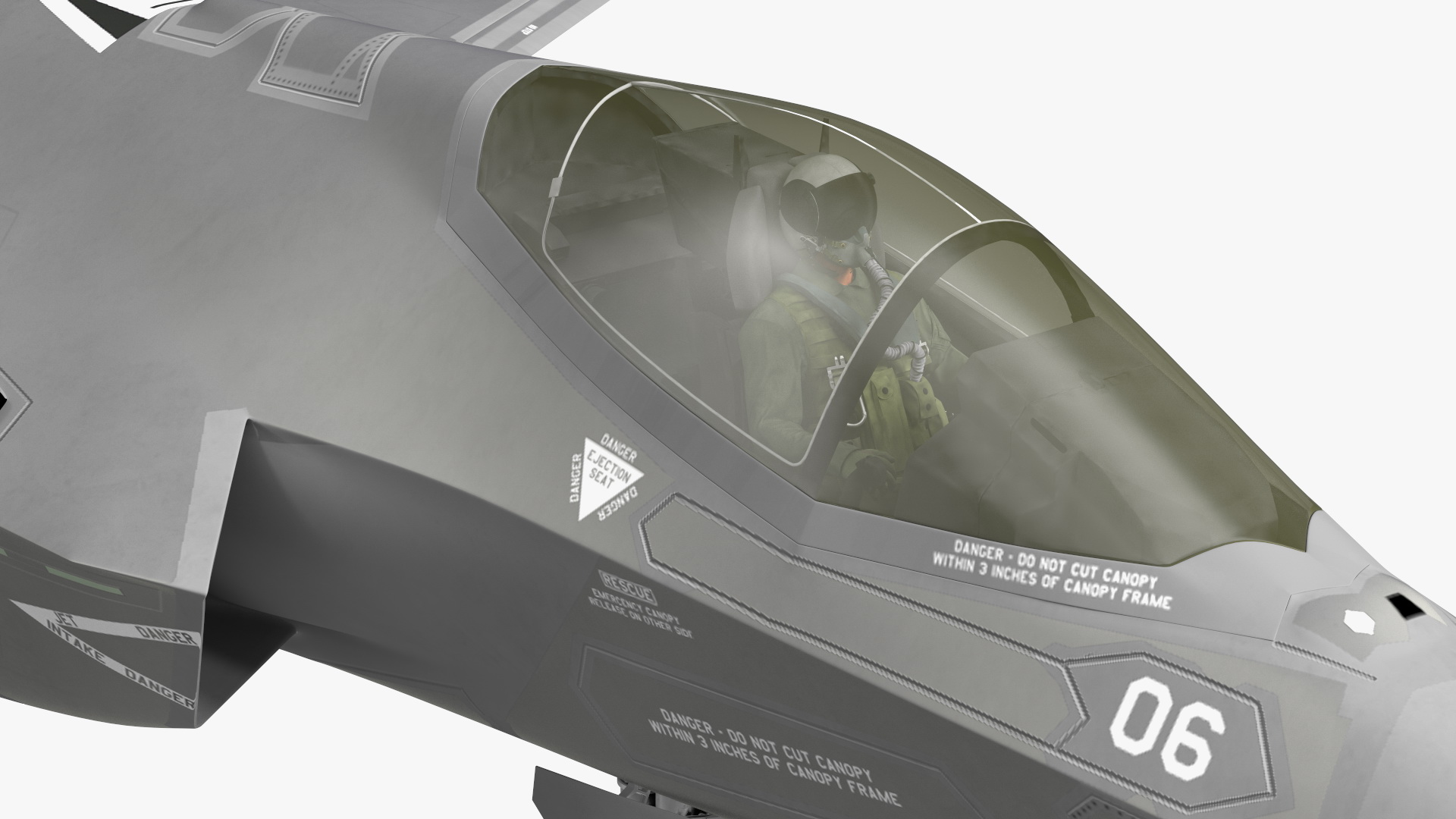 3D Stealth Multirole Fighter F 35 Lightning II With a Pilot Rigged model