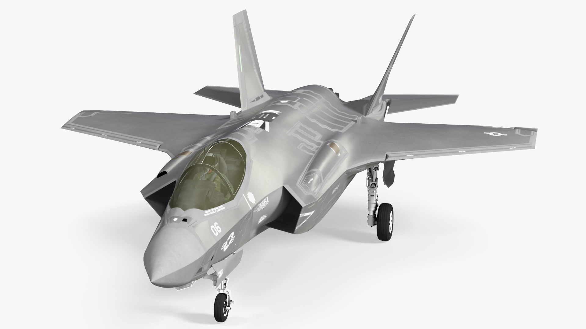 3D Stealth Multirole Fighter F 35 Lightning II With a Pilot Rigged model