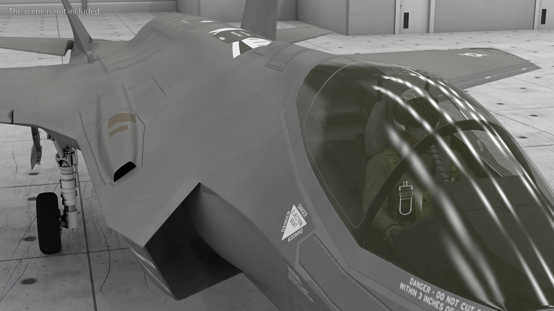 3D Stealth Multirole Fighter F 35 Lightning II With a Pilot Rigged model