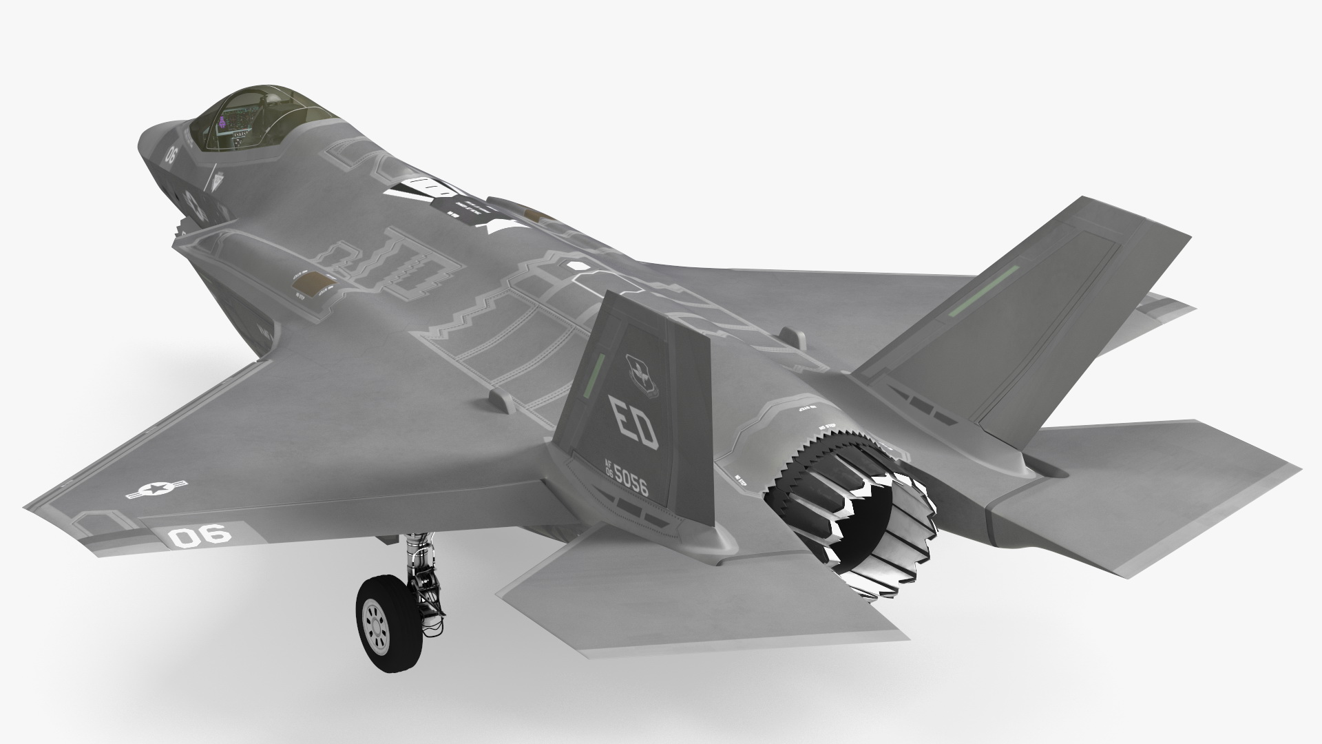 3D Stealth Multirole Fighter F 35 Lightning II With a Pilot Rigged model