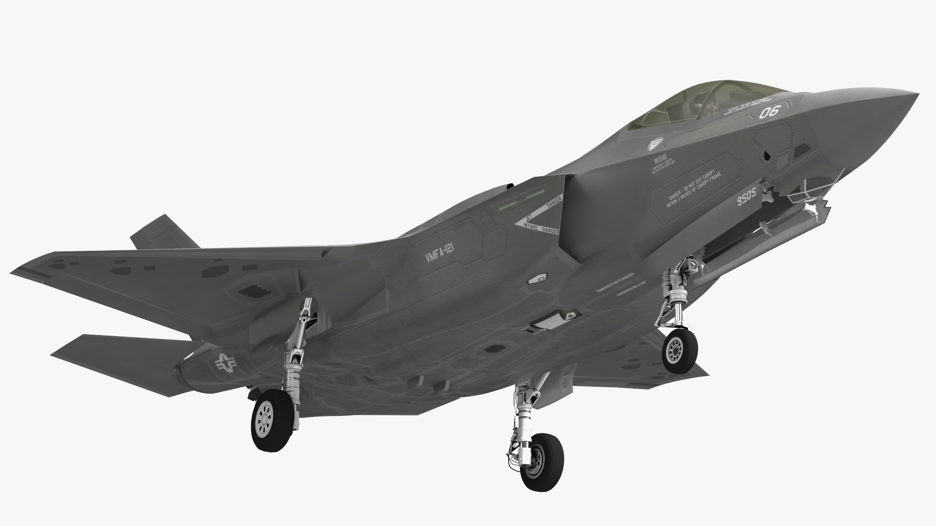 3D Stealth Multirole Fighter F 35 Lightning II With a Pilot Rigged model
