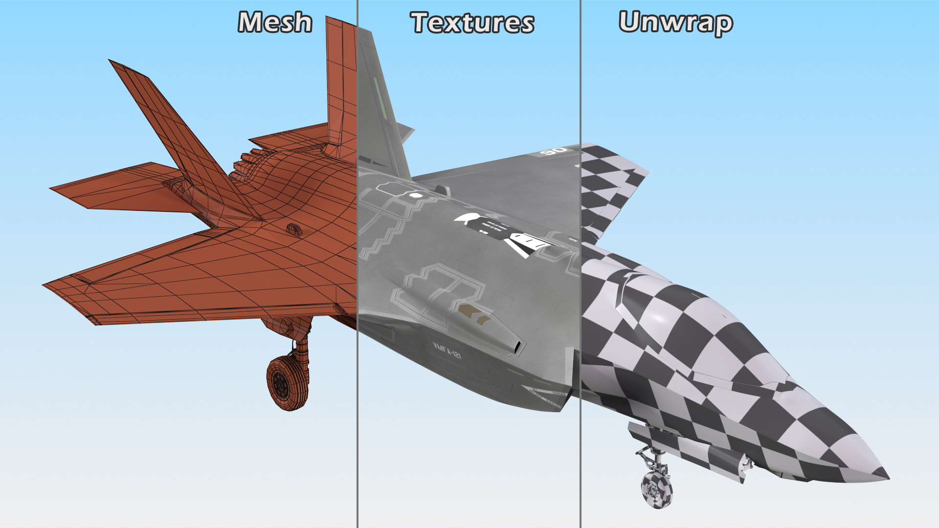3D Stealth Multirole Fighter F 35 Lightning II With a Pilot Rigged model