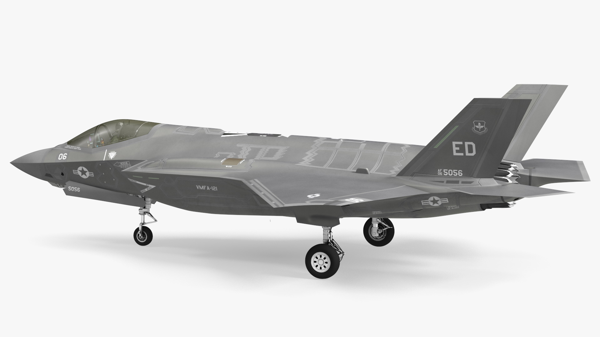 3D Stealth Multirole Fighter F 35 Lightning II With a Pilot Rigged model