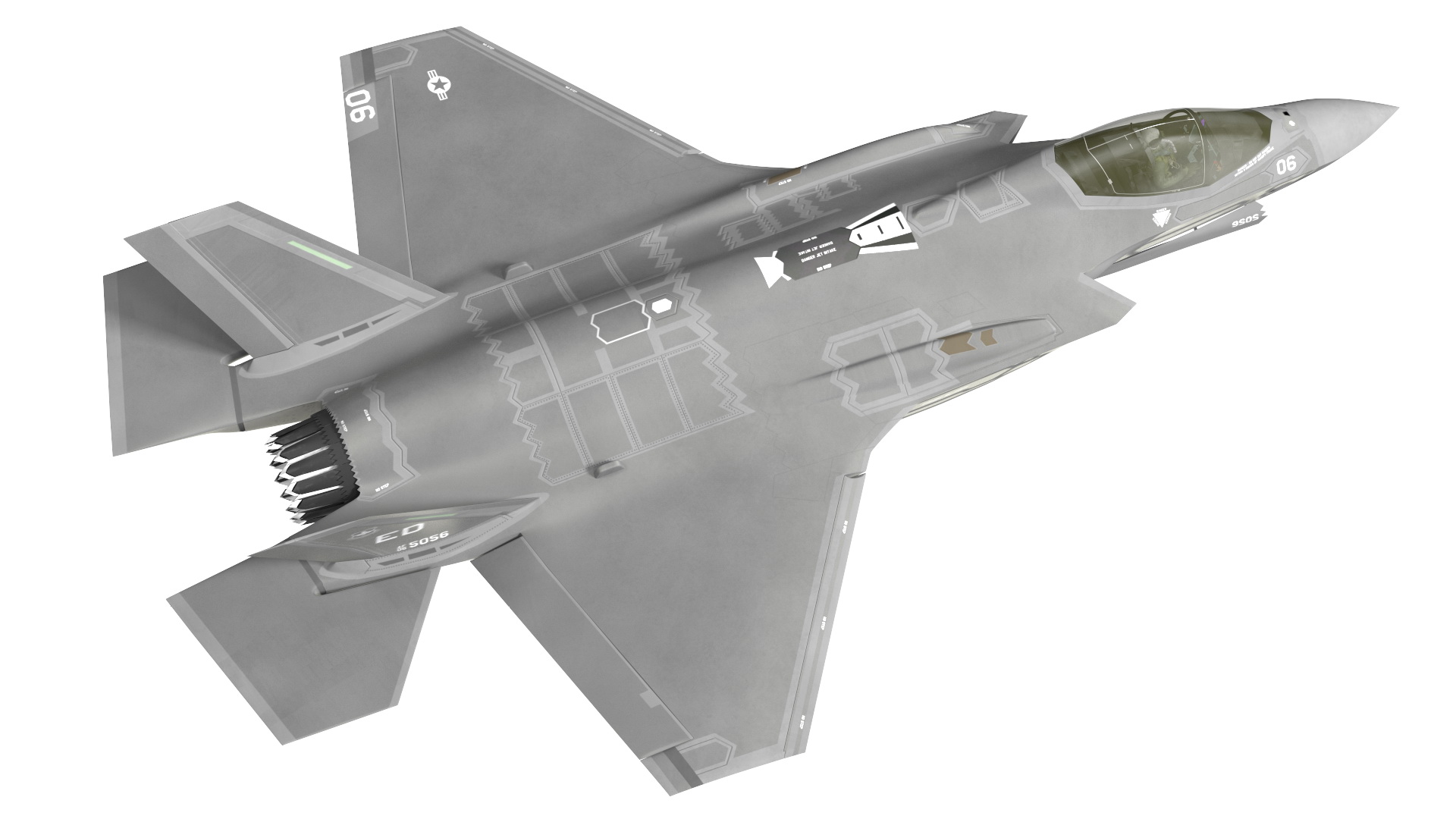 3D Stealth Multirole Fighter F 35 Lightning II With a Pilot Rigged model