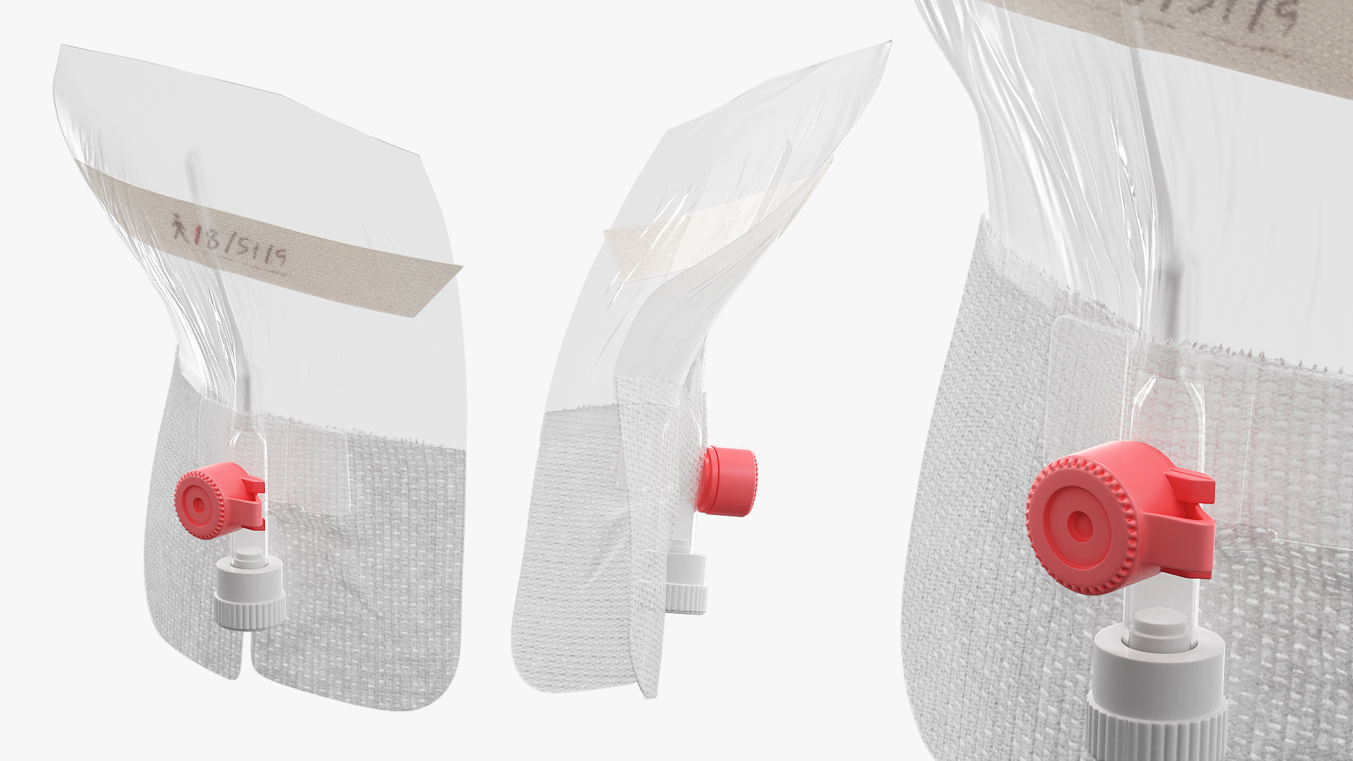 Intravenous Catheter Port with Adhesive Dressing - view 4