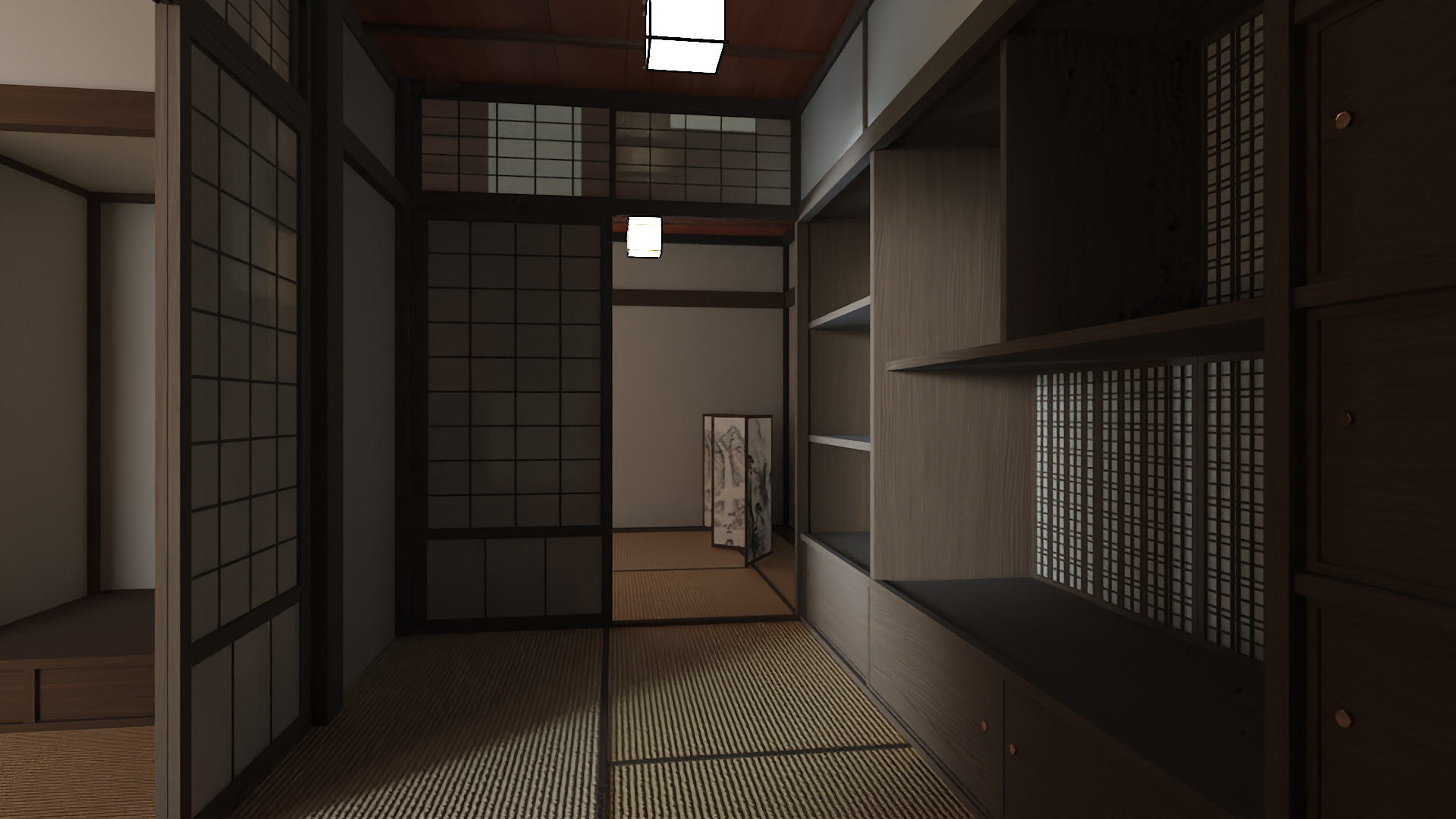 3D Japan Traditional House Dark model