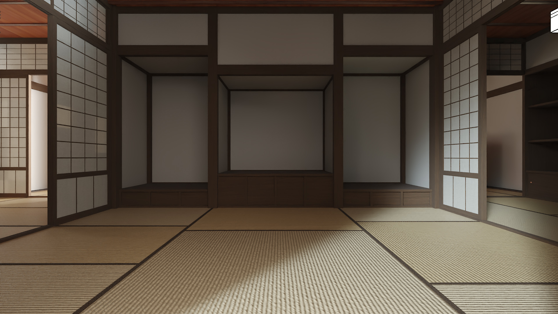 3D Japan Traditional House Dark model