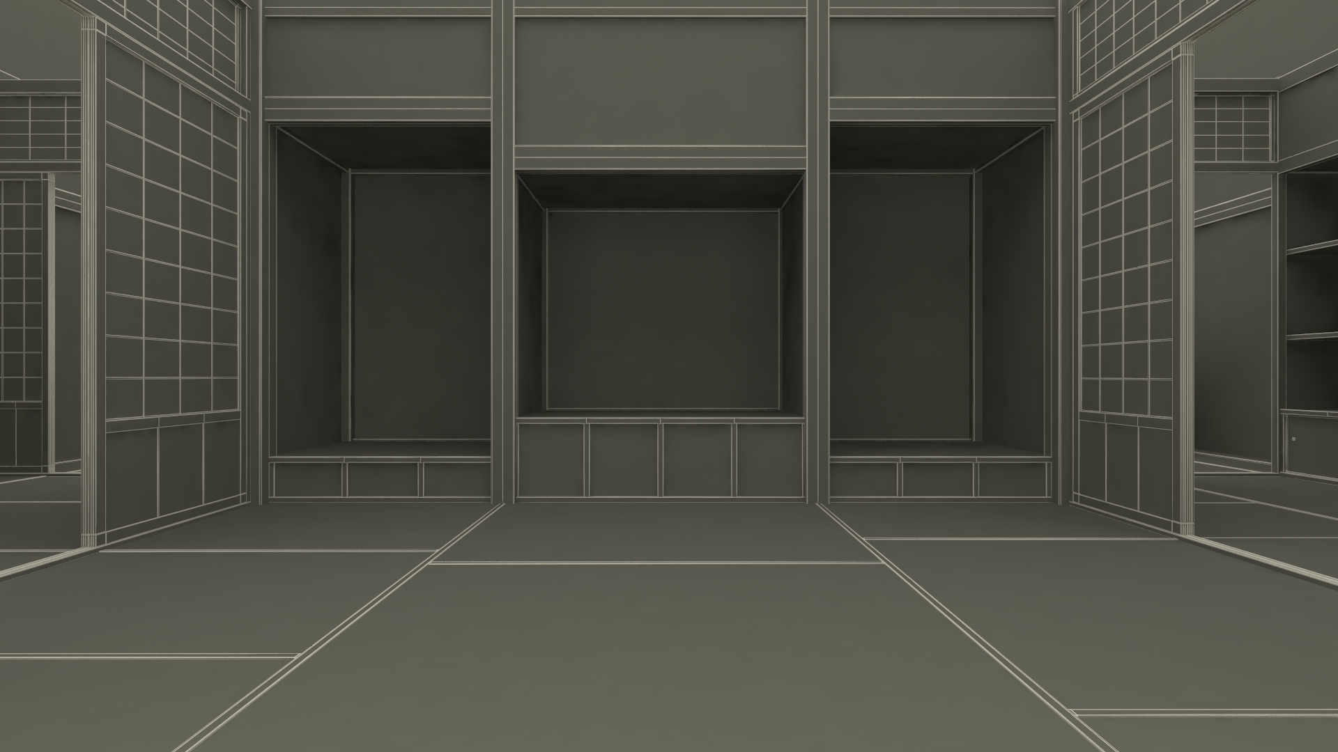 3D Japan Traditional House Dark model