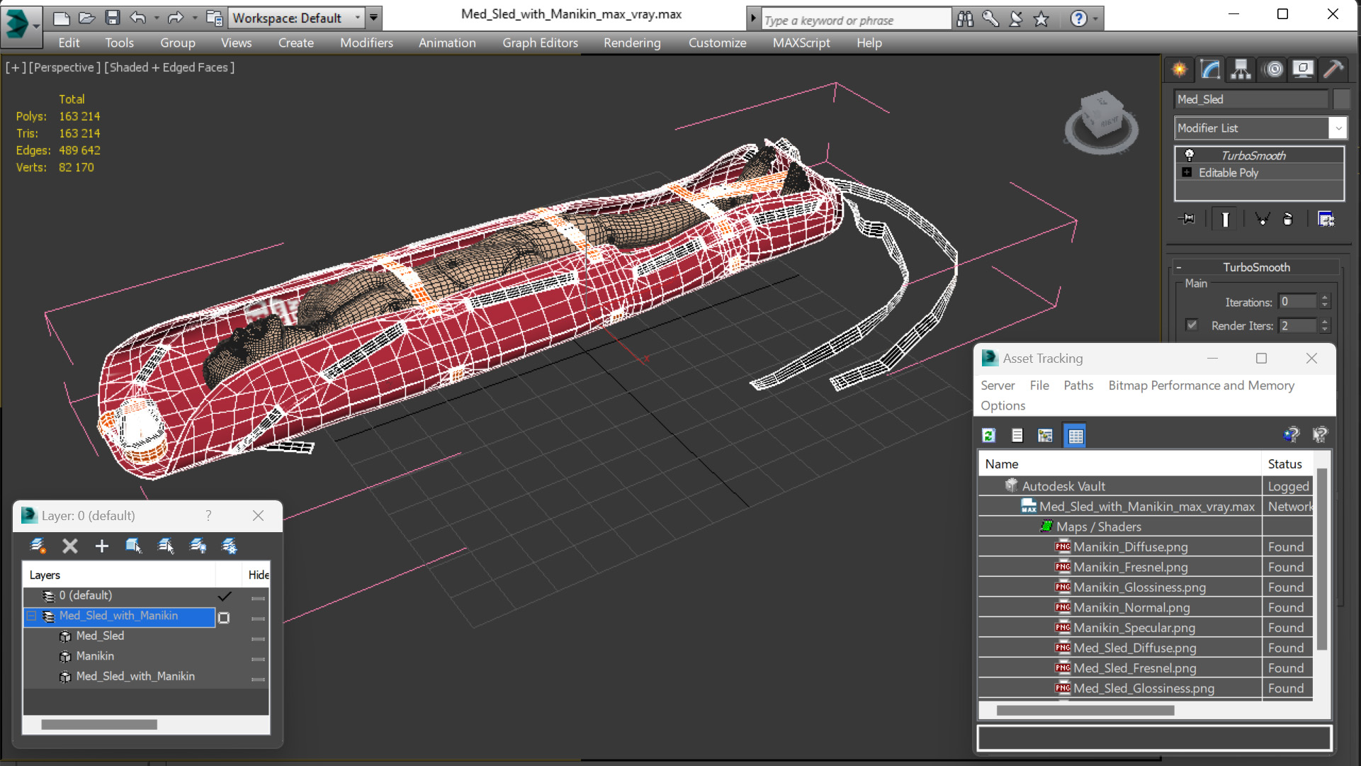 3D Med Sled with Manikin