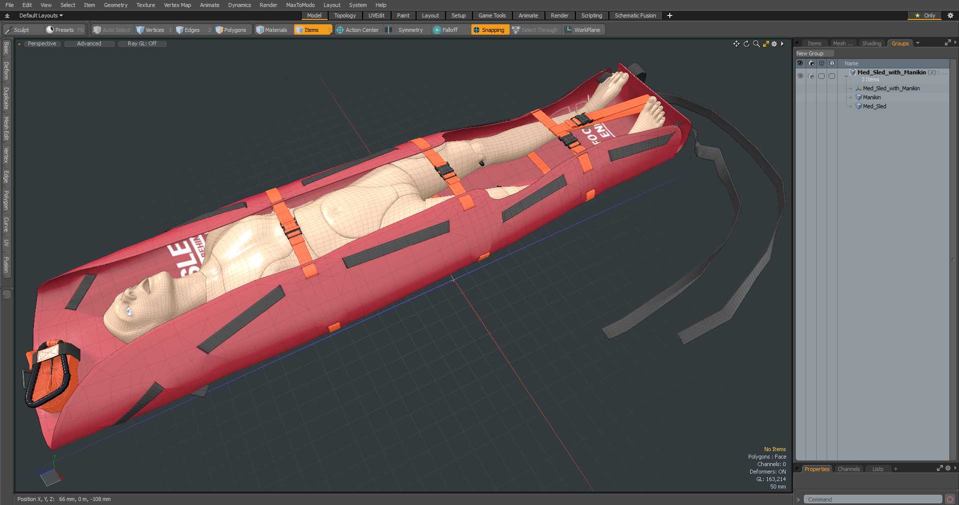 3D Med Sled with Manikin
