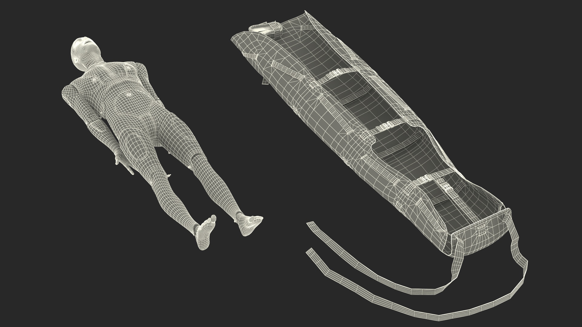 3D Med Sled with Manikin