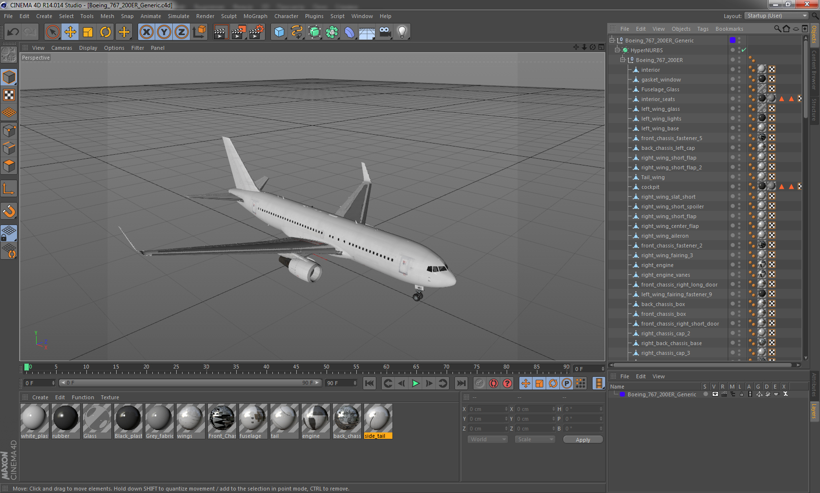 Boeing 767 200ER Generic 3D model