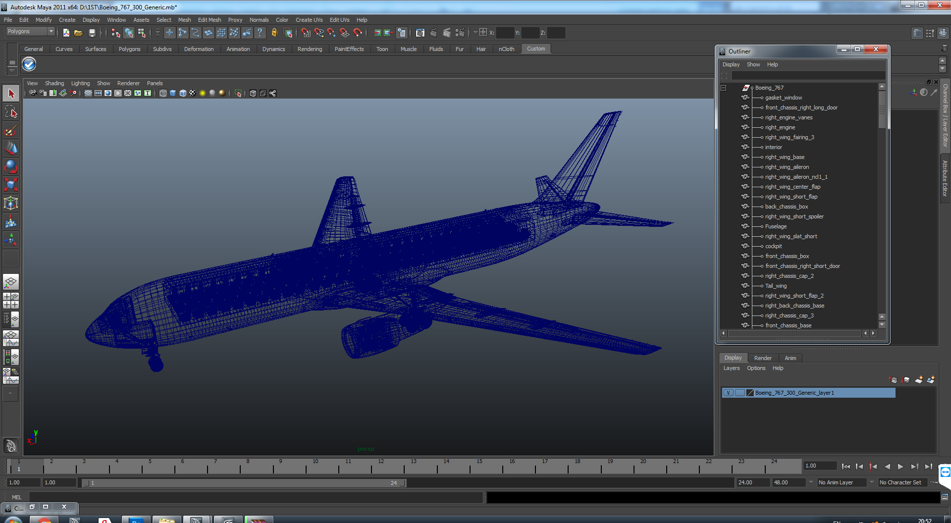 Boeing 767 200ER Generic 3D model