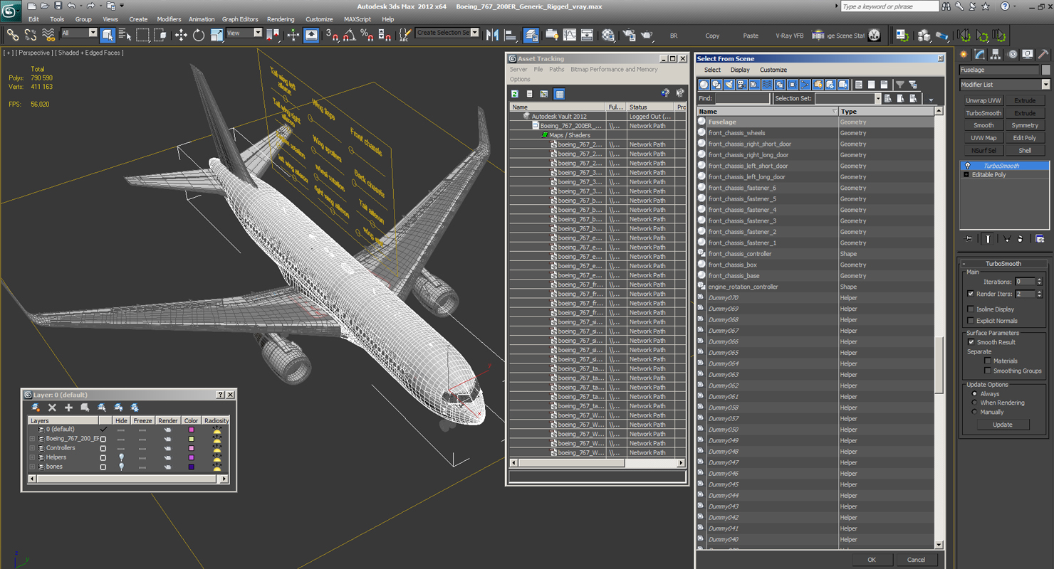 Boeing 767 200ER Generic 3D model
