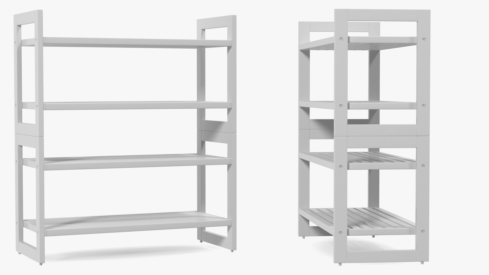 3D model White Stackable Shoe Rack