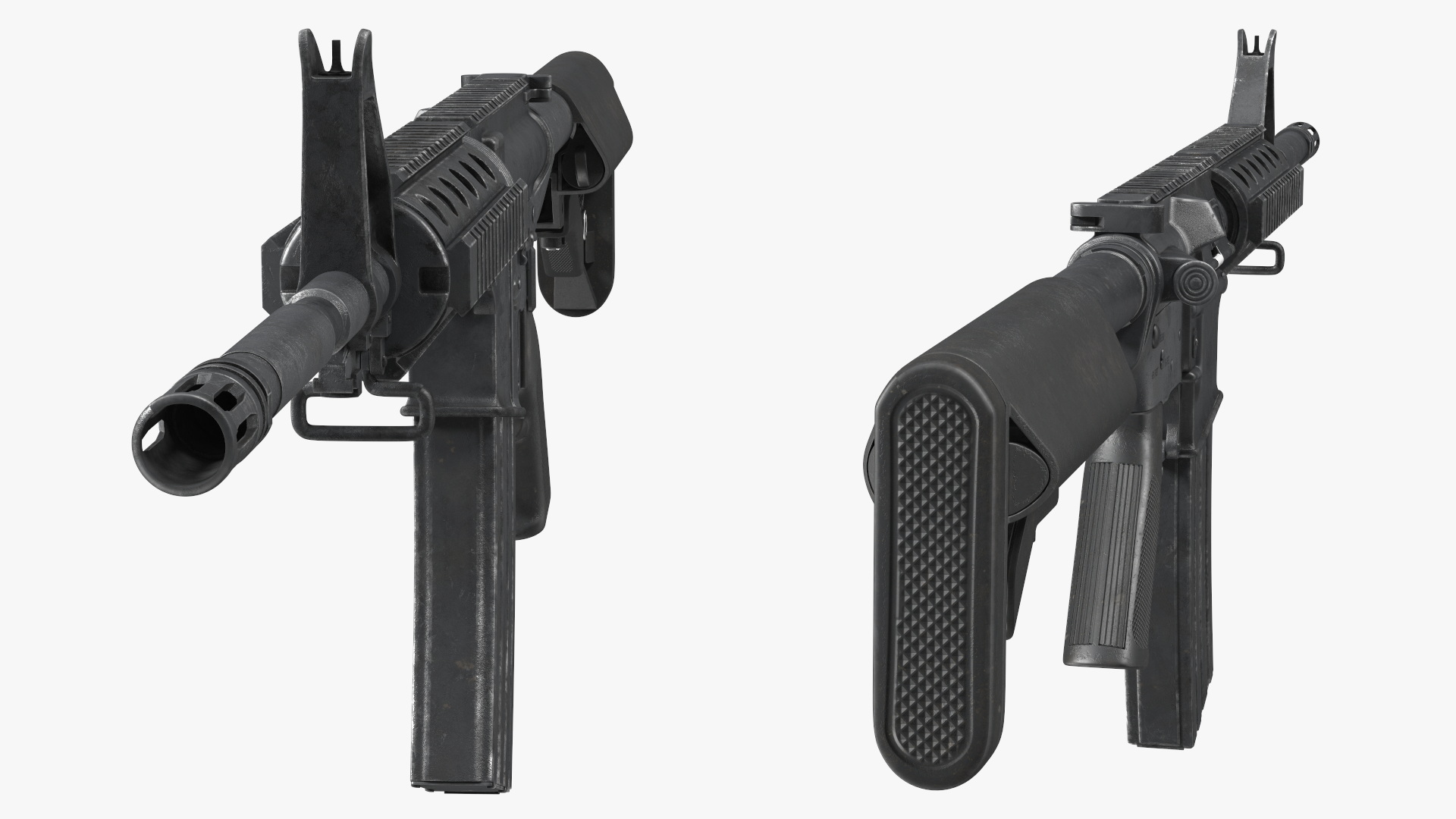 3D model Assault Rifle with Rail System