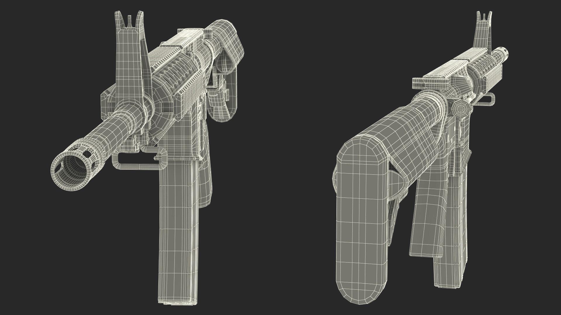 3D model Assault Rifle with Rail System