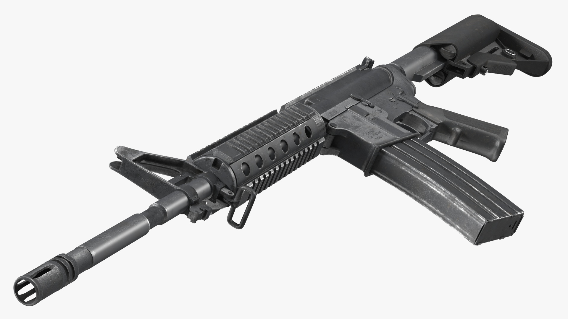 3D model Assault Rifle with Rail System