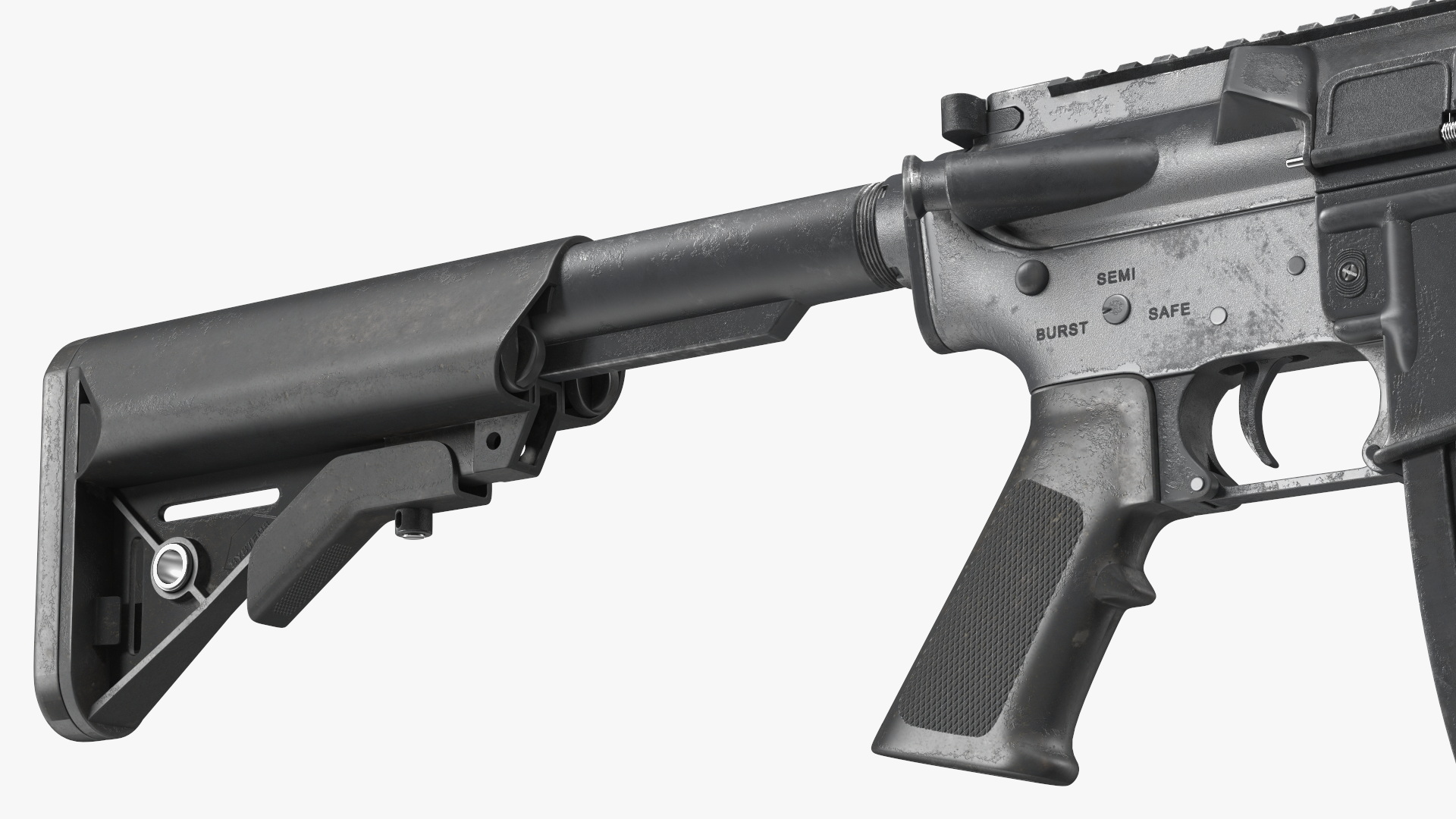 3D model Assault Rifle with Rail System